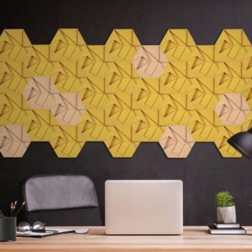 hexagon yelow-ivory