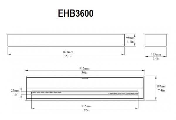 Quemador chimenea Etanol EHB 3600 - Image 4